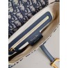 Dior Saddle Bag with Strap in Blue Oblique Jacquard 314