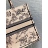 Dior Large Book Tote Bag In Powder Pink Jardin Botanique Embroidery 456