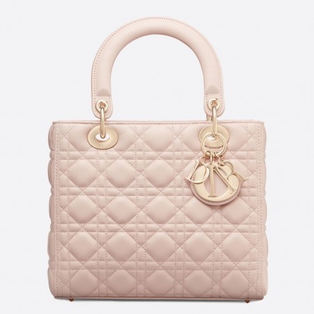 Dior Medium Lady Dior Bag In Pink Lambskin 278