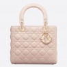Dior Medium Lady Dior Bag In Pink Lambskin 278