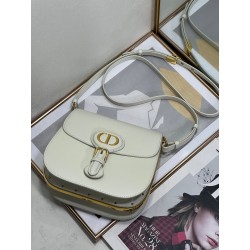 Dior Bobby Frame Bag In White Box Calfskin 616