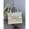 Dior Small Book Tote Bag In Gold Rêve d'Infini Embroidery 629