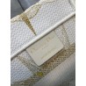 Dior Small Book Tote Bag In Gold Rêve d'Infini Embroidery 629