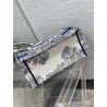 Dior Medium Dior Book Tote In White and Blue Rêve d'Infini Embroidery 379