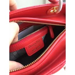 Dior Medium Lady Dior Bag In Red Lambskin 743