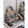 Dior Medium Lady D-Lite Bag In Powder Jardin Botanique Embroidery 493