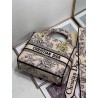 Dior Medium Lady D-Lite Bag In Powder Jardin Botanique Embroidery 493