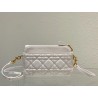 Dior Caro Pouch In White Cannage Calfskin 525