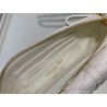 Dior Caro Pouch In White Cannage Calfskin 525