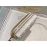 Dior Caro Pouch In White Cannage Calfskin 525