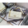 Dior Caro Chain Pouch In White Cannage Calfskin 589