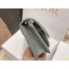 Dior Lady Dior Chain Pouch In Grey Cannage Lambskin 618