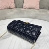 Dior Lady Dior Chain Pouch In Black Cannage Lambskin 645