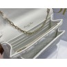 Dior Lady Dior Chain Pouch In White Cannage Lambskin 675