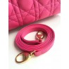 Dior Medium Lady Dior Bag In Rose Red Lambskin 758