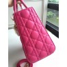 Dior Medium Lady Dior Bag In Rose Red Lambskin 758