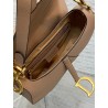 Dior Saddle Bag with Strap in Blush Grained Calfskin 498