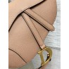 Dior Saddle Bag with Strap in Blush Grained Calfskin 498