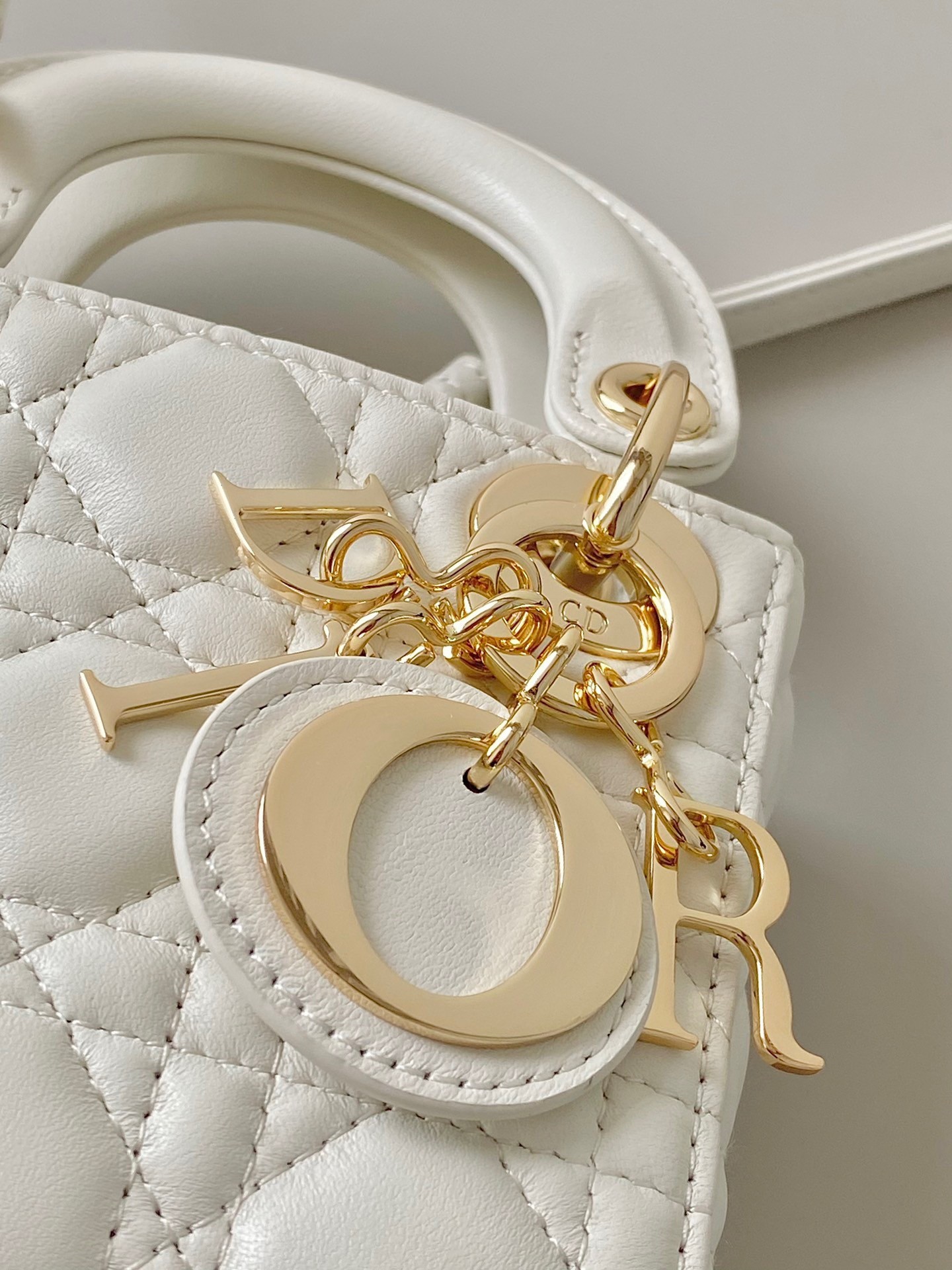 Dior Lady Dior Micro Bag In White Cannage Lambskin 995