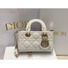 Dior Lady D-Joy Micro Bag In White Cannage Lambskin 211