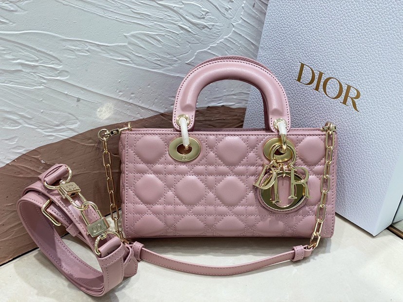 Dior Lady D-Joy Small Bag In Peony Pink Cannage Lambskin 316