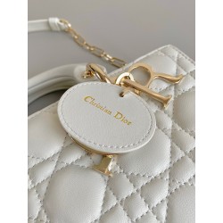 Dior Lady D-Joy Small Bag In White Cannage Lambskin 353