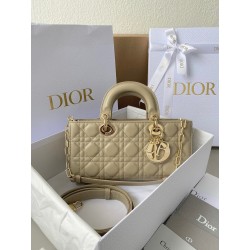 Dior Lady D-Joy Medium Bag In Sand Cannage Lambskin 648