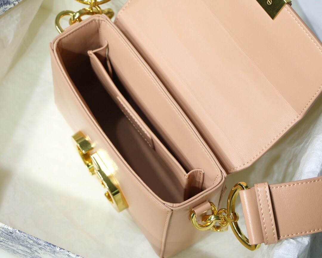 Dior 30 Montaigne Box Bag In Powder Box Calfskin 708
