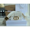 Dior 30 Montaigne Box Bag In White Box Calfskin 733