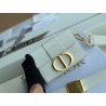 Dior 30 Montaigne Box Bag In White Box Calfskin 733