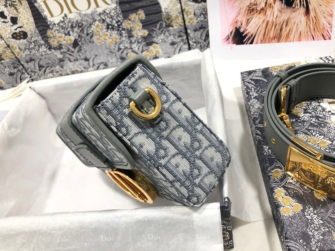 Dior 30 Montaigne Box Bag In Gray Dior Oblique Jacquard 462