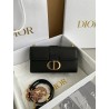 Dior 30 Montaigne East-West Bag with Chain in Black Calfskin 489