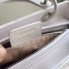 Dior Medium Lady Dior Bag In White Patent Leather 166