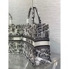 Dior Large Book Tote Bag In White Plan de Paris Embroidery 782