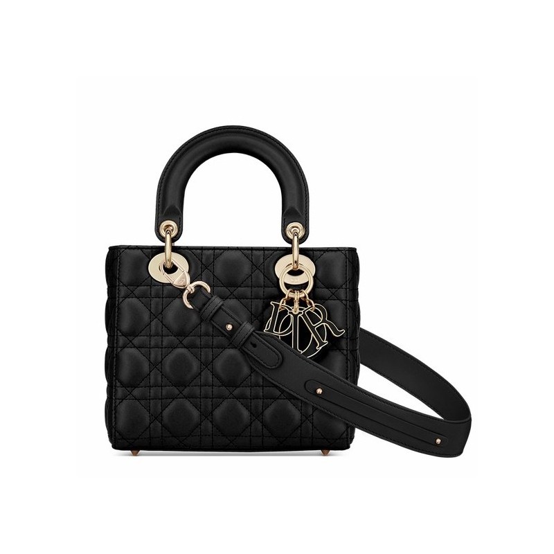 Dior Small Lady Dior My ABCDior Bag In Black Cannage Lambskin 856