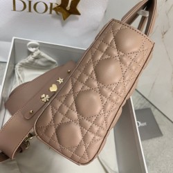 Dior Small Lady Dior My ABCDior Bag In Hazelnut Lambskin 604