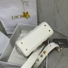 Dior Small Lady Dior My ABCDior Bag In White Lambskin 647