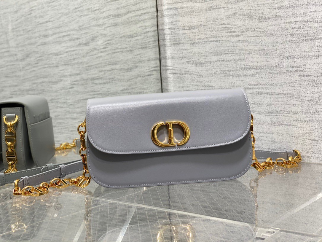 Dior 30 Montaigne Avenue Bag In Grey Box Calfskin 787