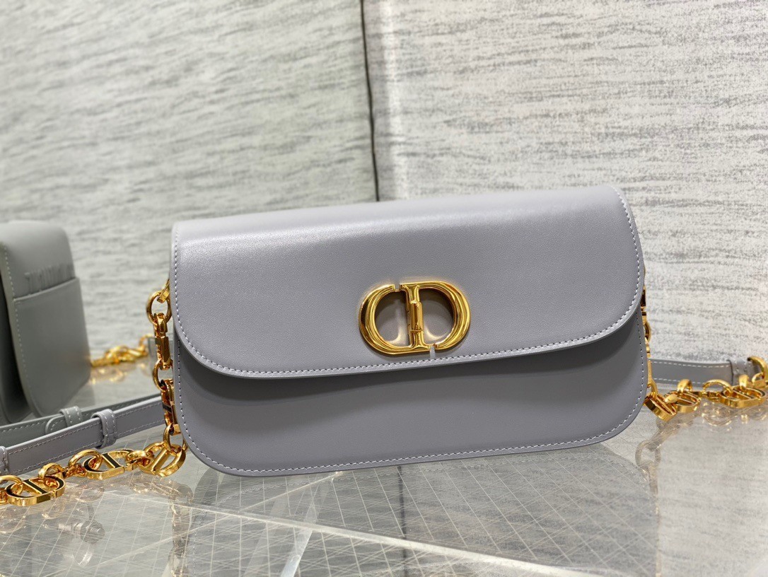 Dior 30 Montaigne Avenue Bag In Grey Box Calfskin 787