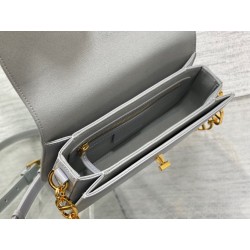 Dior 30 Montaigne Avenue Bag In Grey Box Calfskin 787