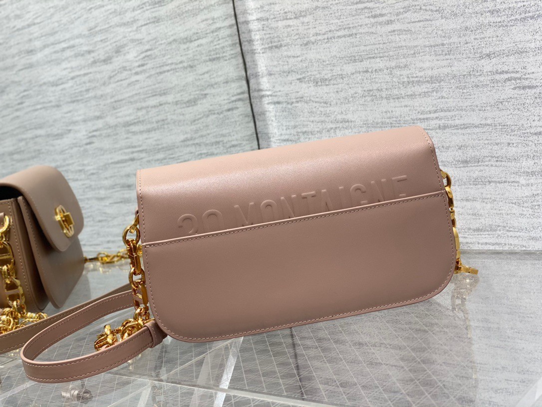 Dior 30 Montaigne Avenue Bag In Heritage Pink Box Calfskin 825