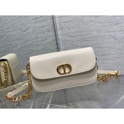 Dior 30 Montaigne Avenue Bag In White Box Calfskin 130