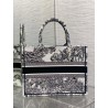 Dior Medium Book Tote Bag In White Toile de Jouy Voyage Embroidery 196