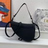 Dior Saddle Bag with Strap in Black Ultramatte Calfskin 170