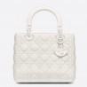 Dior Medium Lady Dior Bag In White Ultra Matte Calfskin 792