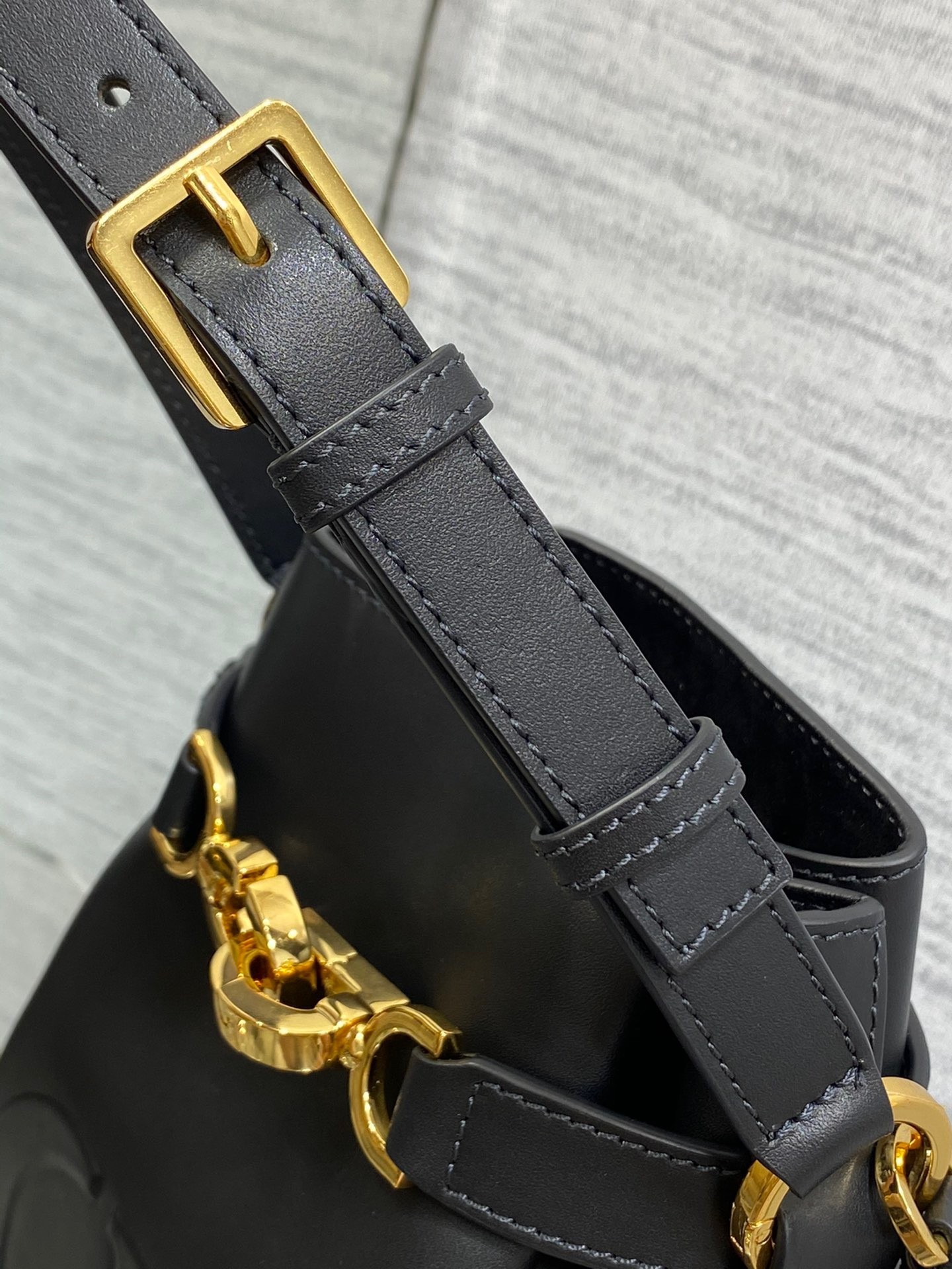 Dior C'est Medium Bag in Black Saddle Calfskin 344