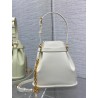 Dior C'est Medium Bag in White Saddle Calfskin 372