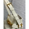 Dior C'est Medium Bag in White Saddle Calfskin 372