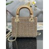 Dior Lady Dior Mini Chain Bag in Square with Strass and Beads 500