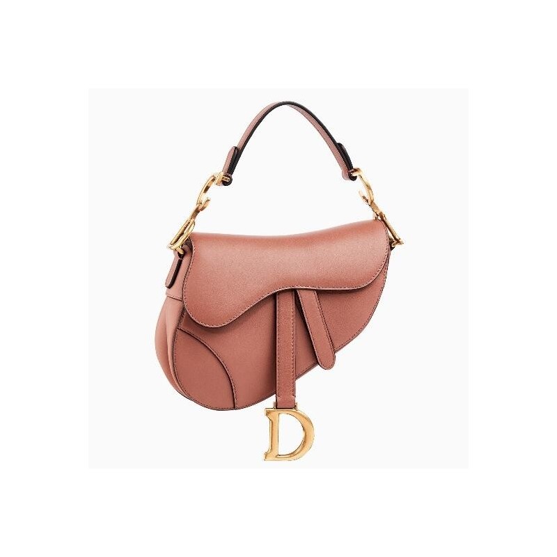 Dior Mini Saddle Bag In Nude Calfskin 645